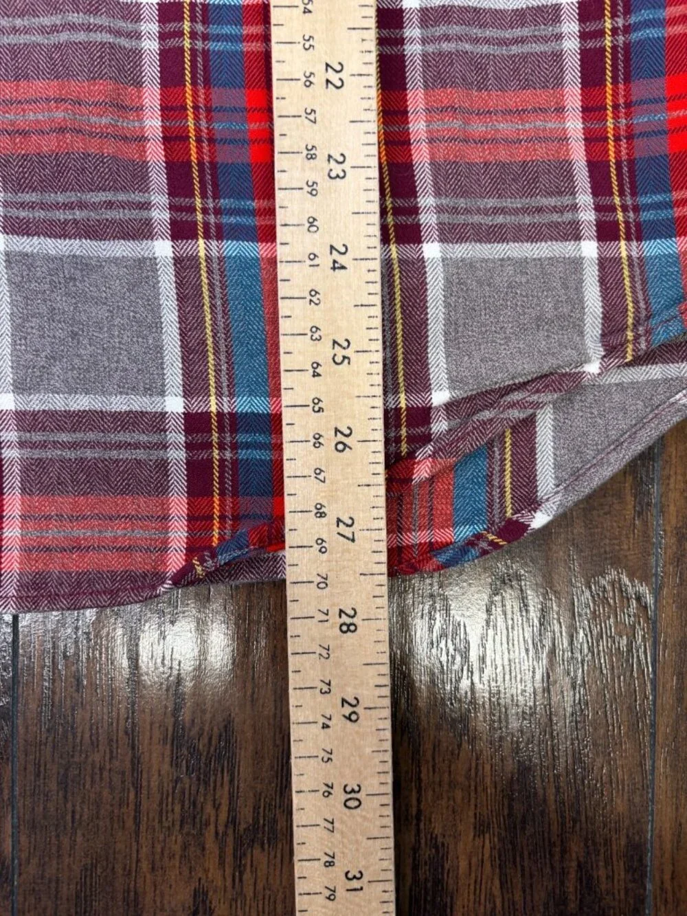Banana Republic Flannel‎ Shirt Medium Red Plaid Camden Fit Luxe Cotton Men's